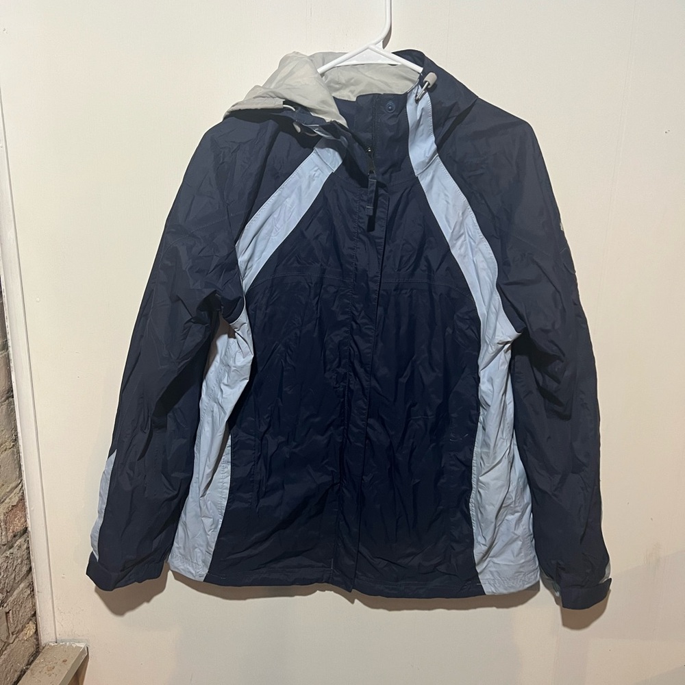 Columbia - Women's Navy and Light Gray Hooded Jacket - Size Large